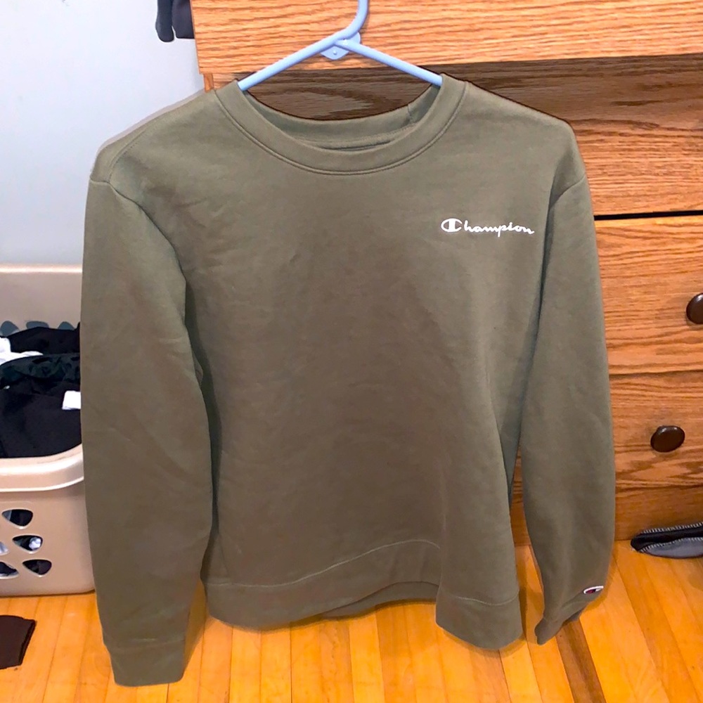 Champion green crew neck